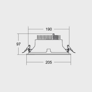 BRUMBERG Apollo Maxi facetgeslepen, rond, DALI, 4.000K, zwart