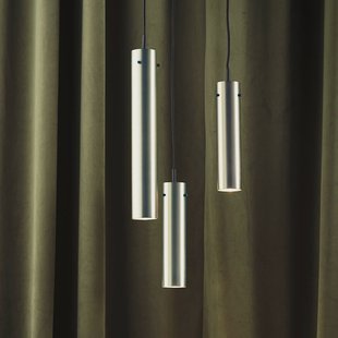 FRANDSEN hanglamp FM2014, staal, gepolijst, hoogte 24 cm