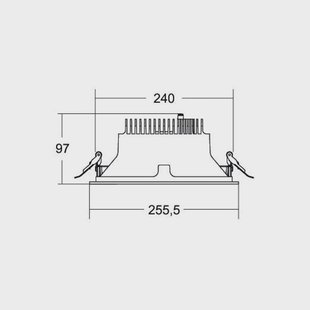 BRUMBERG Apollo Mega facetgeslepen, rond, DALI, 3.000K, zwart