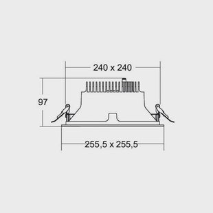 BRUMBERG Apollo Mega facetgeslepen, hoekig, DALI, 3000K, wit