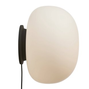 FRANDSEN wandlamp Supernate, Ø 38 cm, schakelaar, opaal/wit
