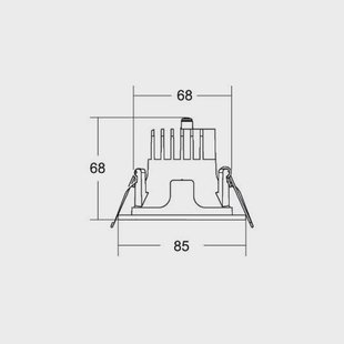BRUMBERG Apollo Micro, facetgeslepen, rond, 4.000 K, wit
