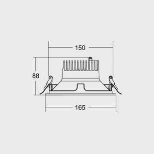 BRUMBERG Apollo Midi facet rond, DALI, 4.000 K, zwart