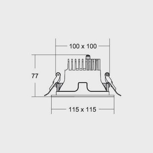 BRUMBERG Apollo Mini, facetgeslepen, hoekig, 3.500 K, wit