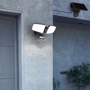 Heitronic LED buiten wandlamp Duplex, 2-lamps, hoekmontage
