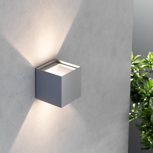 MCJ Zuza 2 wandlamp, aluminiumkleurig, metaal, vier vleugels, 10 cm, G9