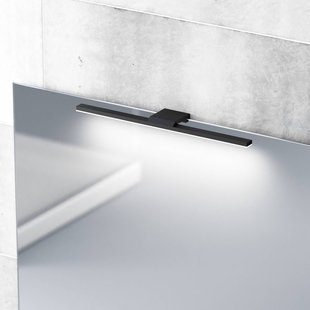 MCJ Badkamer wandlamp Modena IP44 zwart, 4.000 K, breedte 40 cm