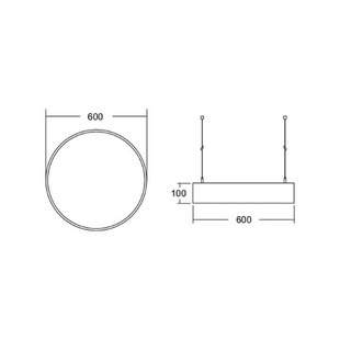 BRUMBERG Biro Circle10 hanglamp Ø 60cm direct DALI zwart 830