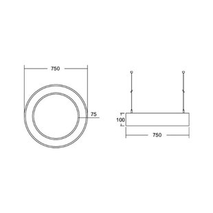BRUMBERG Biro Cirkel Ring10 direct Ø 75 cm DALI wit 840