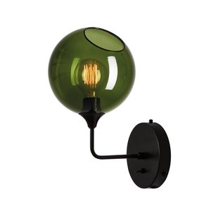 DESIGN BY US Ballroom Short wandlamp, groen, glas, handgeblazen
