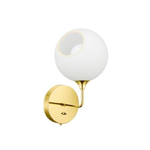 DESIGN BY US wandlamp Ballroom Short, wit/goud, schakelaar