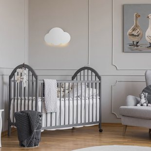 TK Lighting Wandlamp Cloud, wit, staal, indirect licht, 38 x 27 cm