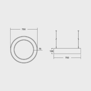 BRUMBERG Biro Cirkel Ring direct 75 cm 50 W aan/uit wit 840