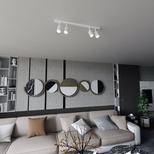 EMIBIG LIGHTING Plafondlamp Flash, wit, 4-lamps, metaal