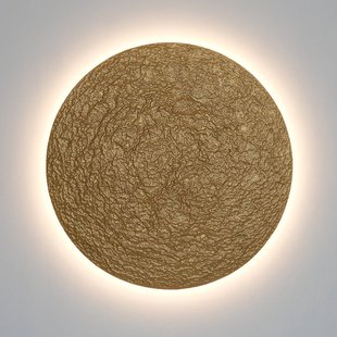 Holländer LED wandlamp Meteor, goudkleurig, Ø 100 cm, ijzer