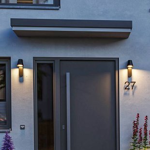 Paulmann buitenwandlamp Caissa, aluminium, sensor