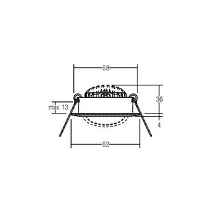 BRUMBERG BB03 LED inbouwspot, aan/uit aansluitdoos wit