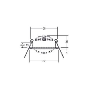 BRUMBERG BB03 Spot ronde dimbare RC aansluitdoos, 3-delig structuur wit