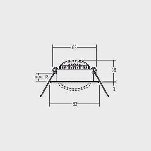 BRUMBERG inbouwspot BB09, RC, aansluitdoos, wit