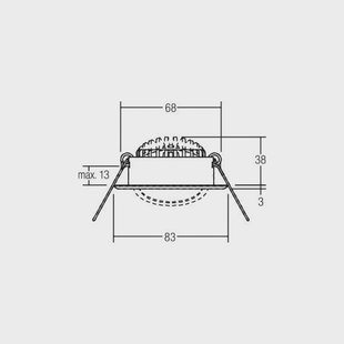 BRUMBERG inbouwspot BB09, aan/uit, wit