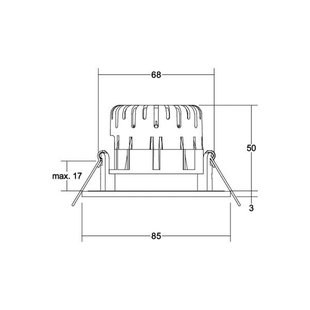 BRUMBERG inbouwspot BB20 IP65 RC aansluitdoos structuur wit