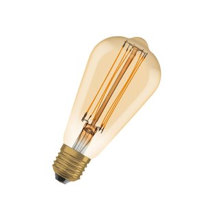 OSRAM LED Vintage 1906 Edison, goud, E27, 5,8 W, 822, dimbaar.