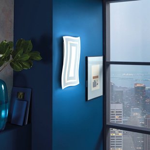 FISCHER & HONSEL Gorden LED wandlamp, wit, hoogte 43 cm, metaal, CCT