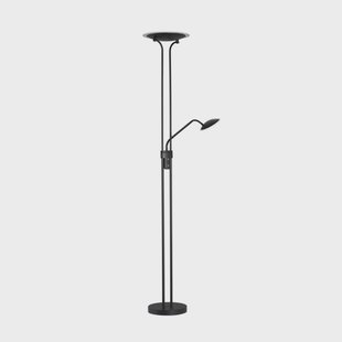 FISCHER & HONSEL LED vloerlamp Tallri, zwart, 180 cm, 2-lamps, metaal, CCT