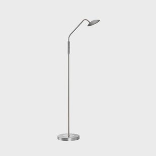 FISCHER & HONSEL LED vloerlamp Tallri, nikkelkleurig, hoogte 135 cm, CCT