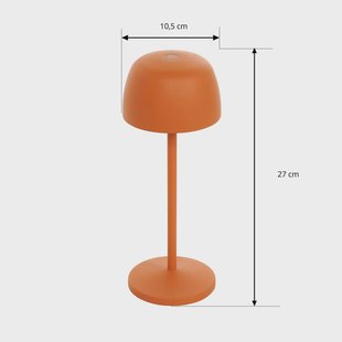 Lindby LED tafellamp Areitty, oranje, set van 2, aluminium