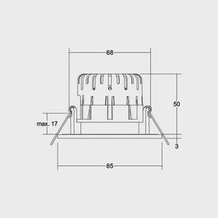 BRUMBERG LED spot BB20 IP65 aan/uit aansluitdoos structuur wit