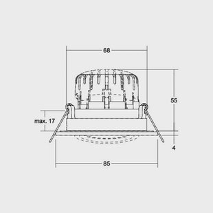 BRUMBERG BB23 LED spot IP65 dimbaar aansluitdoos structuur wit