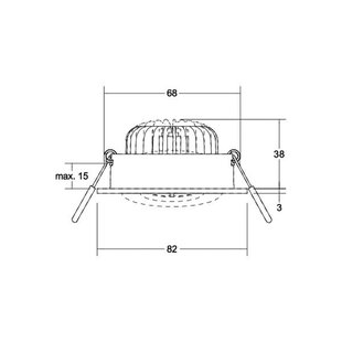 BRUMBERG LED spot BB34 aan/uit aansluitdoos structuur zwart