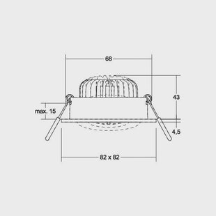 BRUMBERG LED spot BB36 aan/uit aansluitdoos structuur zwart