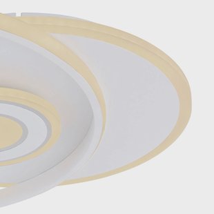 Globo Roderick LED plafondlamp, wit, lengte 54 cm, acryl, CCT