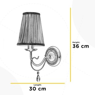 ONLI Delia wandlamp, bronskleurig, 1-lamp, breedte 15 cm