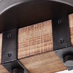 Brilliant Plafondspot Decca, lengte 78 cm, zwart/hout, 4-lamps.