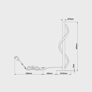 Brilliant Eunice LED tafellamp, hoogte 40 cm, zwart, metaal