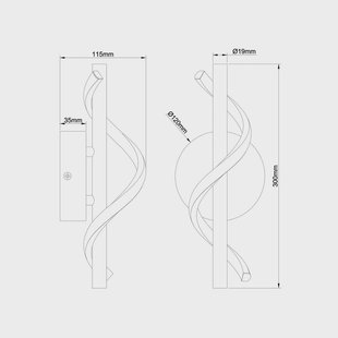Brilliant LED wandlamp Eunice, breedte 12 cm, zwart, metaal