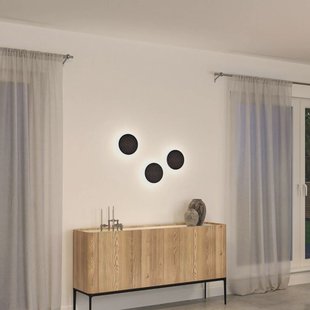 Paulmann LED wandlamp Tulga, Ø 20 cm, antraciet, vilt