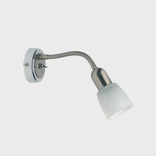 Brilliant Sofia wandspot, ijzer/chroom/wit, projectie 37 cm