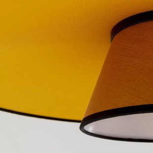 Kare hanglamp Riva, meerkleurig, textiel, hout, Ø 55 cm Kare hanglamp Riva, meerkleurig, textiel, hout, Ø 55 cm