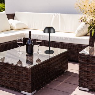 Reality Leuchten Ricardo LED tafellamp, zwart, hoogte 30 cm, kunststof