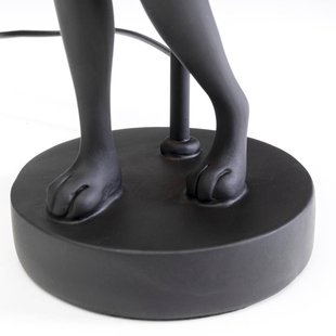 KARE Animal Rabbit tafellamp, textiel, zwart, hoogte 50 cm