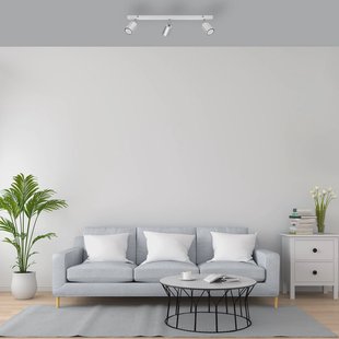 HELAM Plafondlamp Tune II, wit/chroom, metaal, 3-lamps, E27