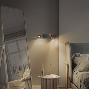 LEDVANCE LED plafondspot Kurk, GU10, 2-lamps, dimbaar, zwart