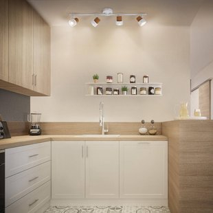 LEDVANCE LED plafondspot Kurk, GU10, 4-lamps, dimbaar, wit