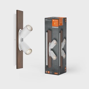 LEDVANCE LED plafondspot Mercury GU10, 2-lamps, hout/wit