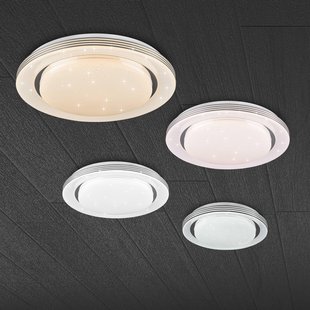 Reality Leuchten Plafondlamp Atria, Ø 58 cm, wit, kunststof, CCT