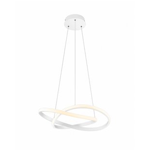 Reality Leuchten Course hanglamp, mat wit, 4.000 K, Ø 60 cm, metaal